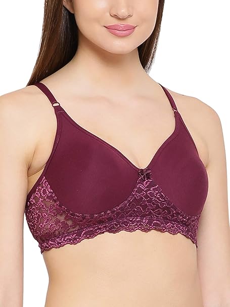 Clovia Women’s Cotton-Rich Spacer Cup T-Shirt Bra – Wire-Free Breathable Comfort